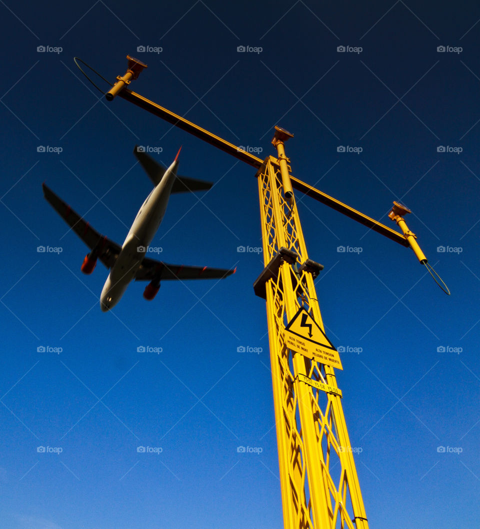 sky plane lights daylight by ideimos