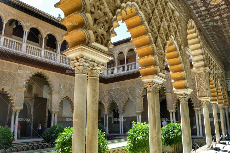 Patio de las doncellas. Patio de las doncellas - Alcázar de Sevilla, Spain