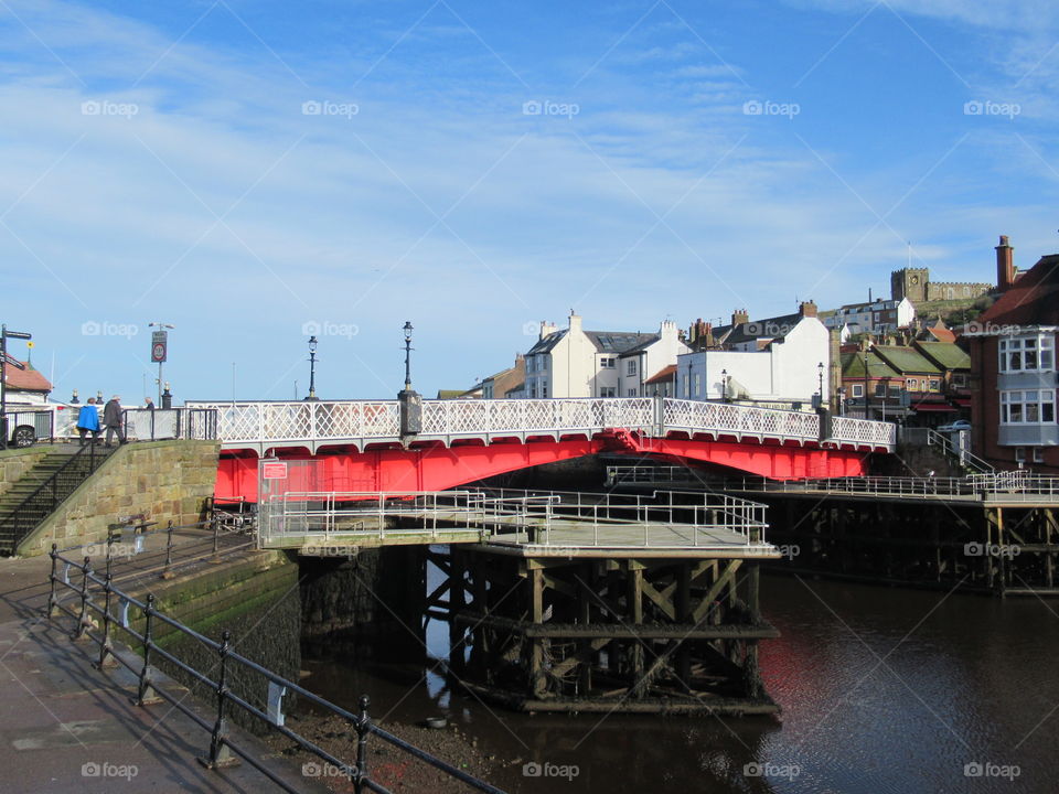 Red bridge at whitby north yorkshire