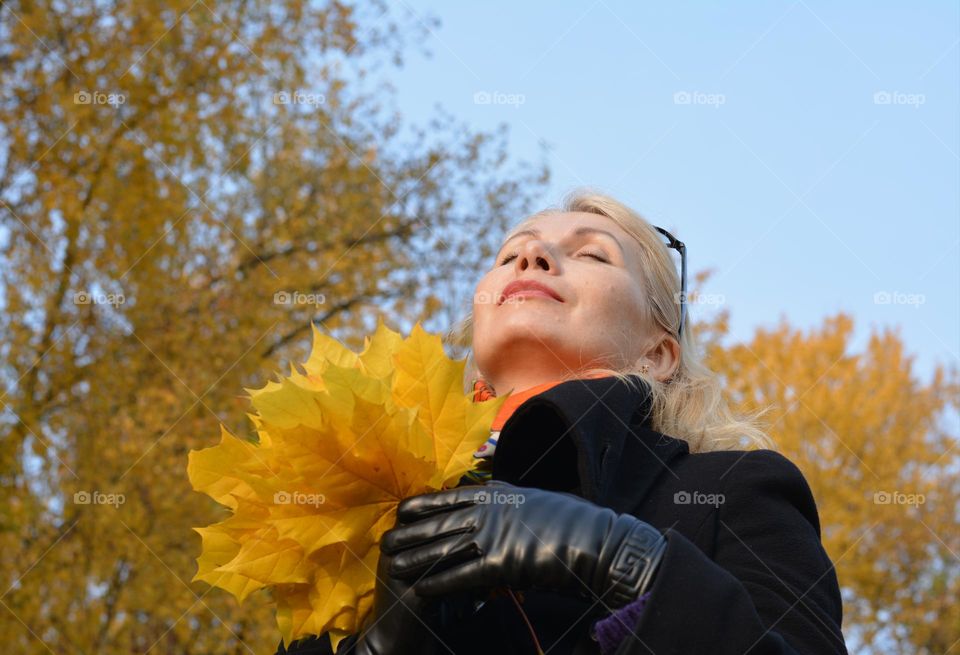 woman relaxing and meditation outdoor