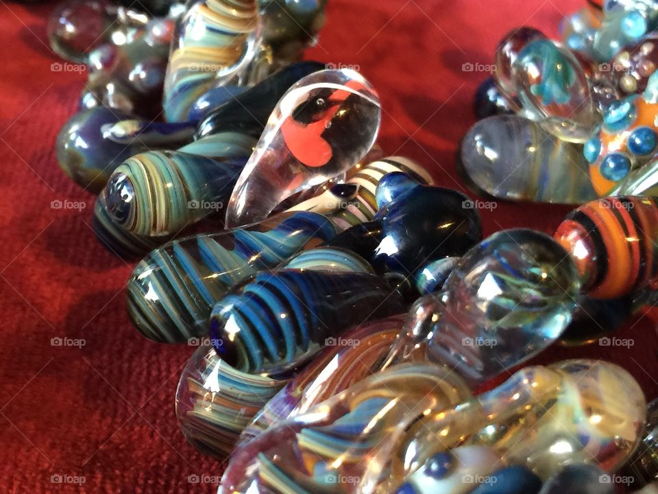 Glass Teardrop Beads
