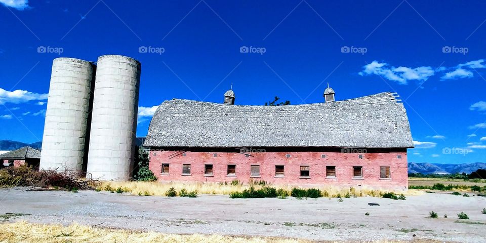 Old Barn and Silos