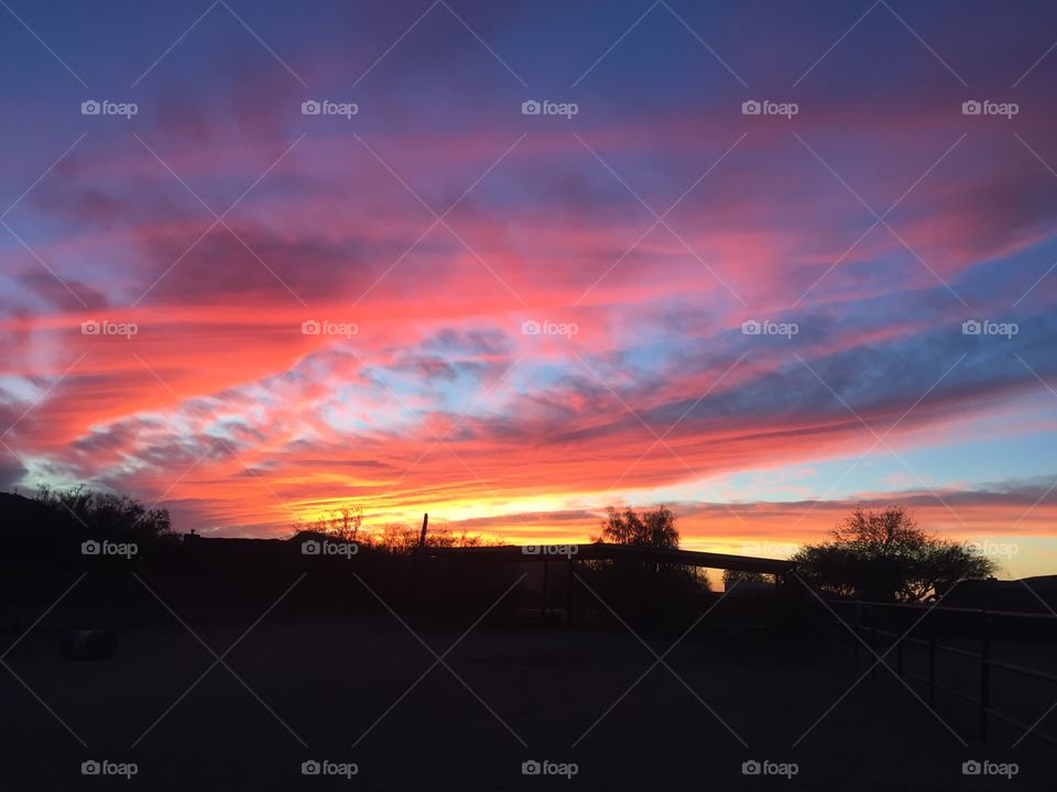 Sunset in Phoenix, Arizona.