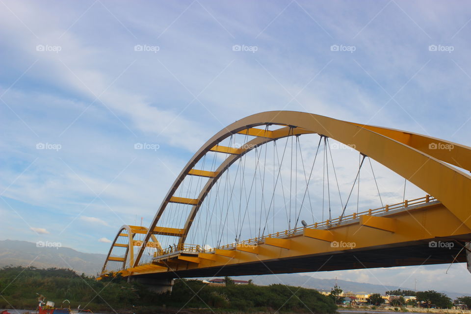 Arch Bridge Palu City, Central Celebes, Indonesia. this bridge is very beautiful