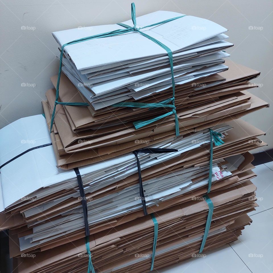 recyclable cardboard and paper