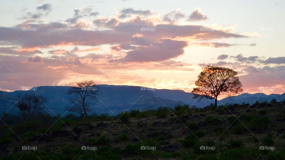 Sunset in the northern hills of Nicaragua.