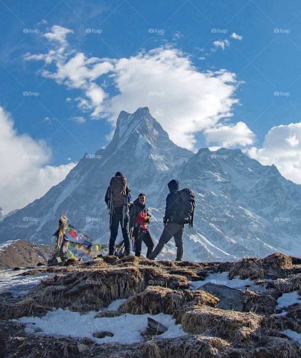 Based camp of fishtail mountain Nepal tour