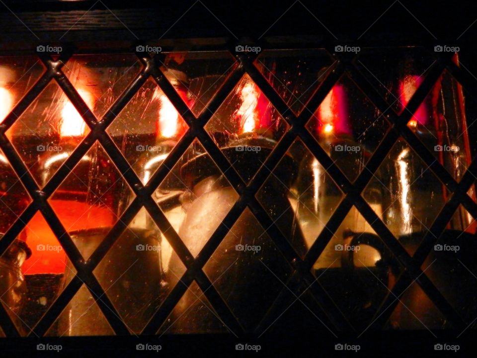 Bottles behind Glass