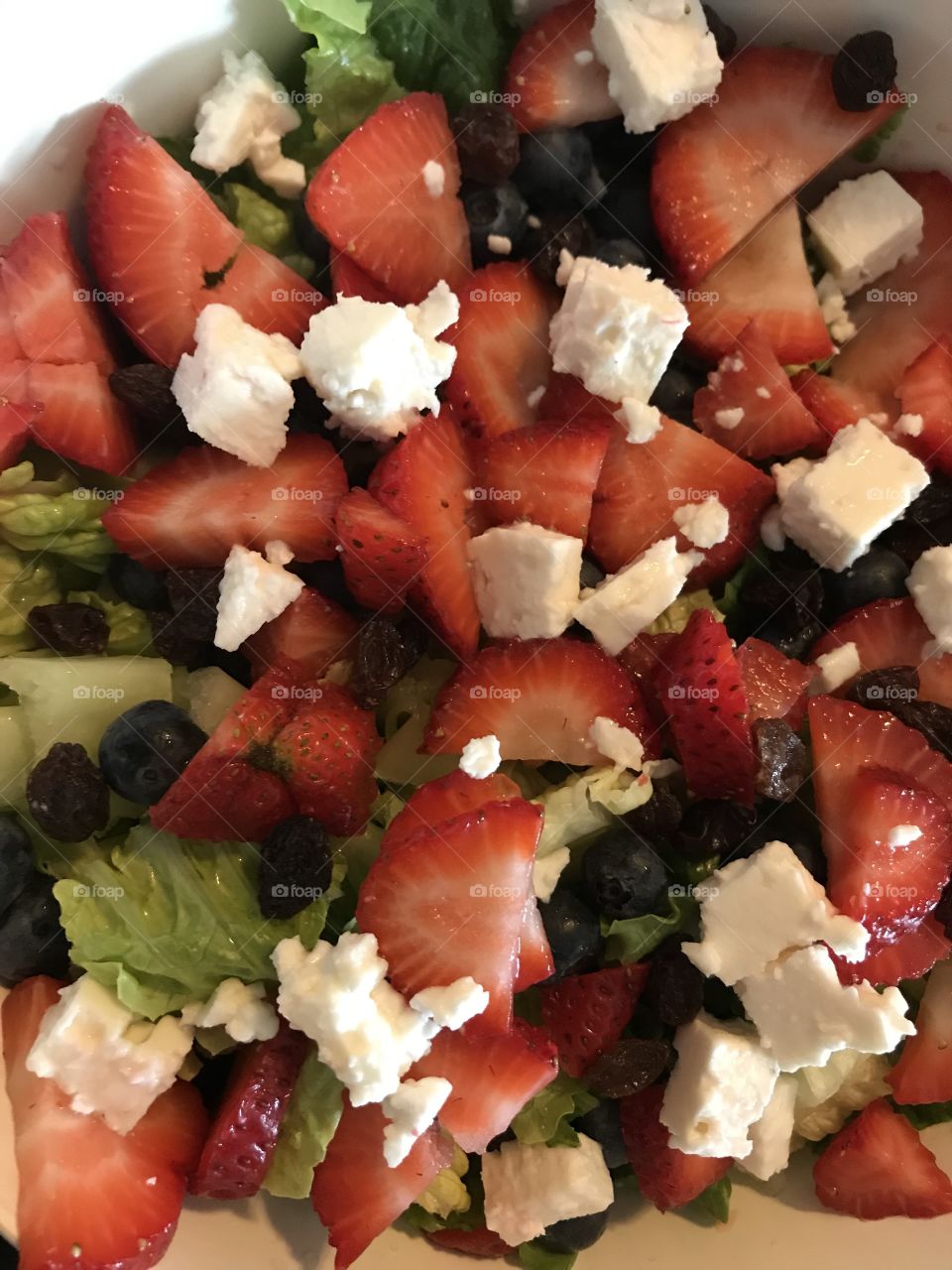 Fruit and cheese salad