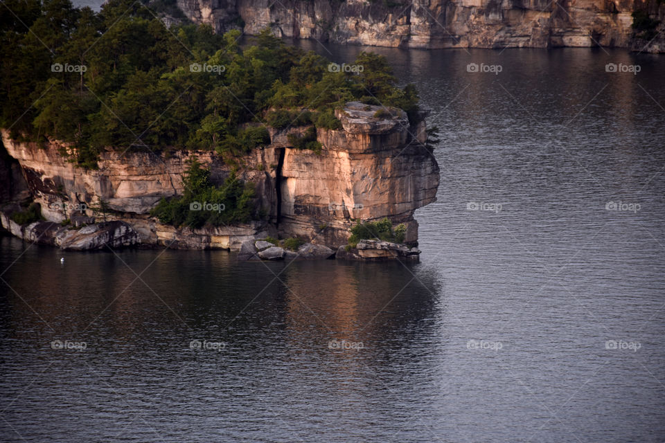 Lakeside cliff