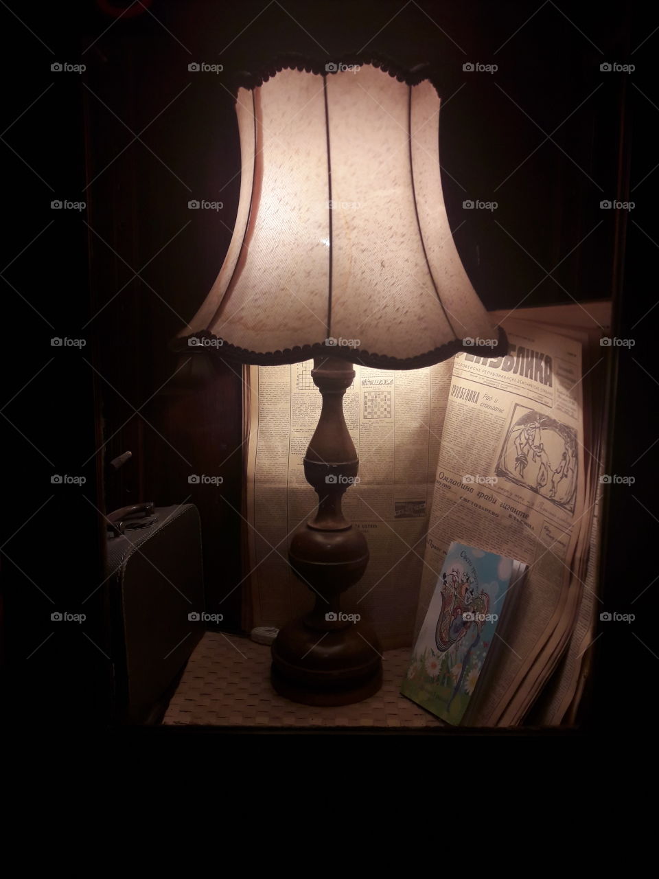 Lamp and book