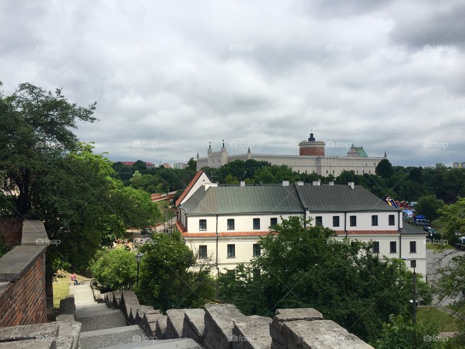 Cityscape from hills in Lublin 