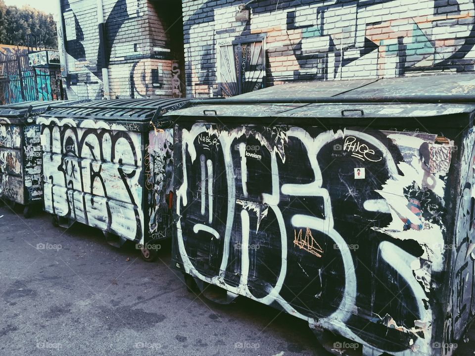 Graffiti Trash Bins 