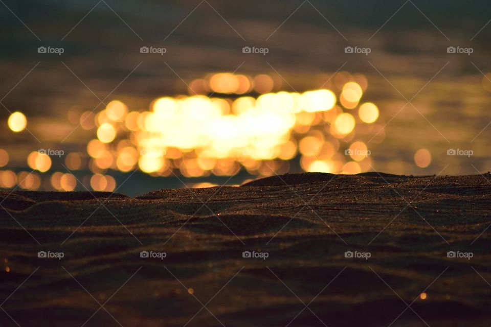 Golden sunset at Sengiggi Beach, Lombok