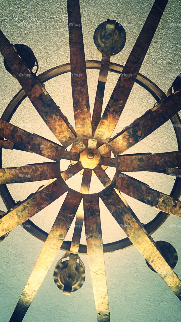 Low angle view of lighting equipment