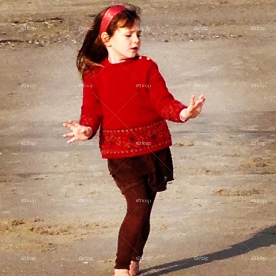 Dancing in the sand . Taking a moment to celebrate the day with dance 