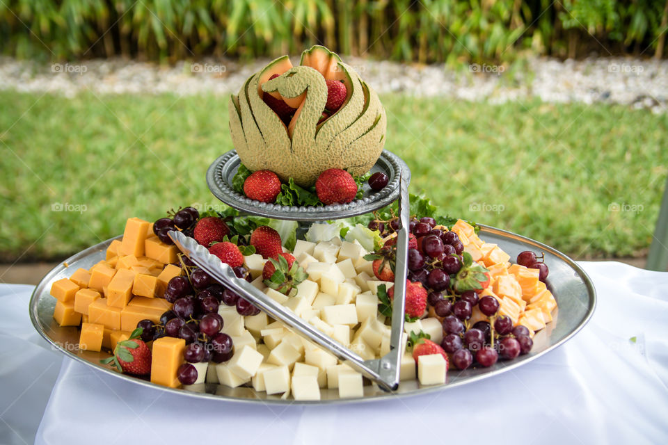 Colorful Cheese Vegetable Fruit Tray