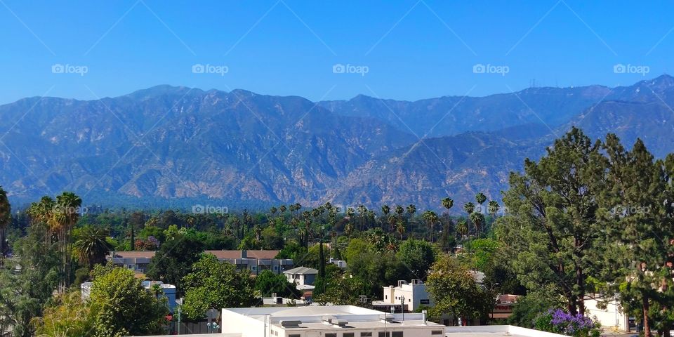 Pasadena, back ground is San Gabriel Mountain