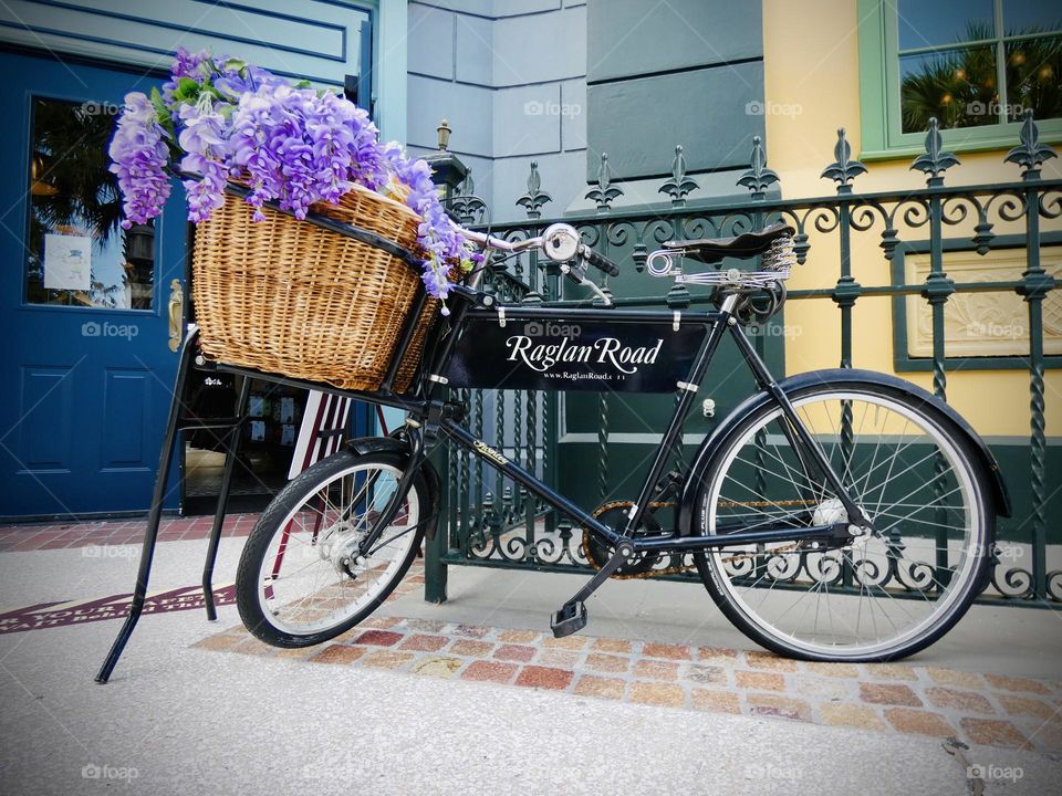 A photo of the bike at Raglan Road in Disney Springs, Florida