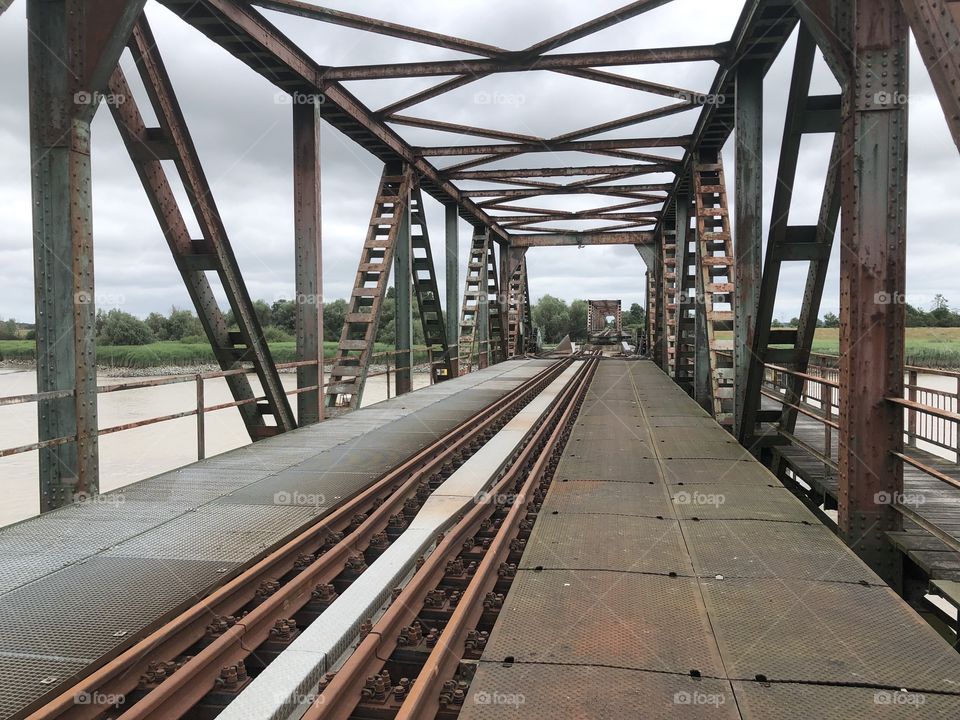 Bahn Brücke an der EMS