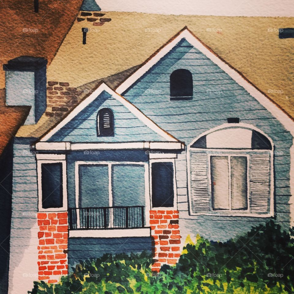Sketching a house. Home