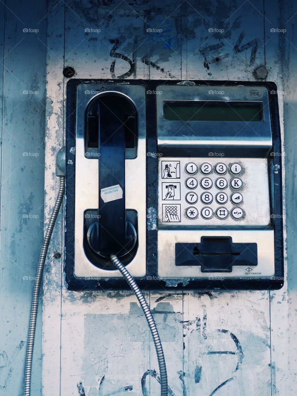 Telephone in a old telephone box