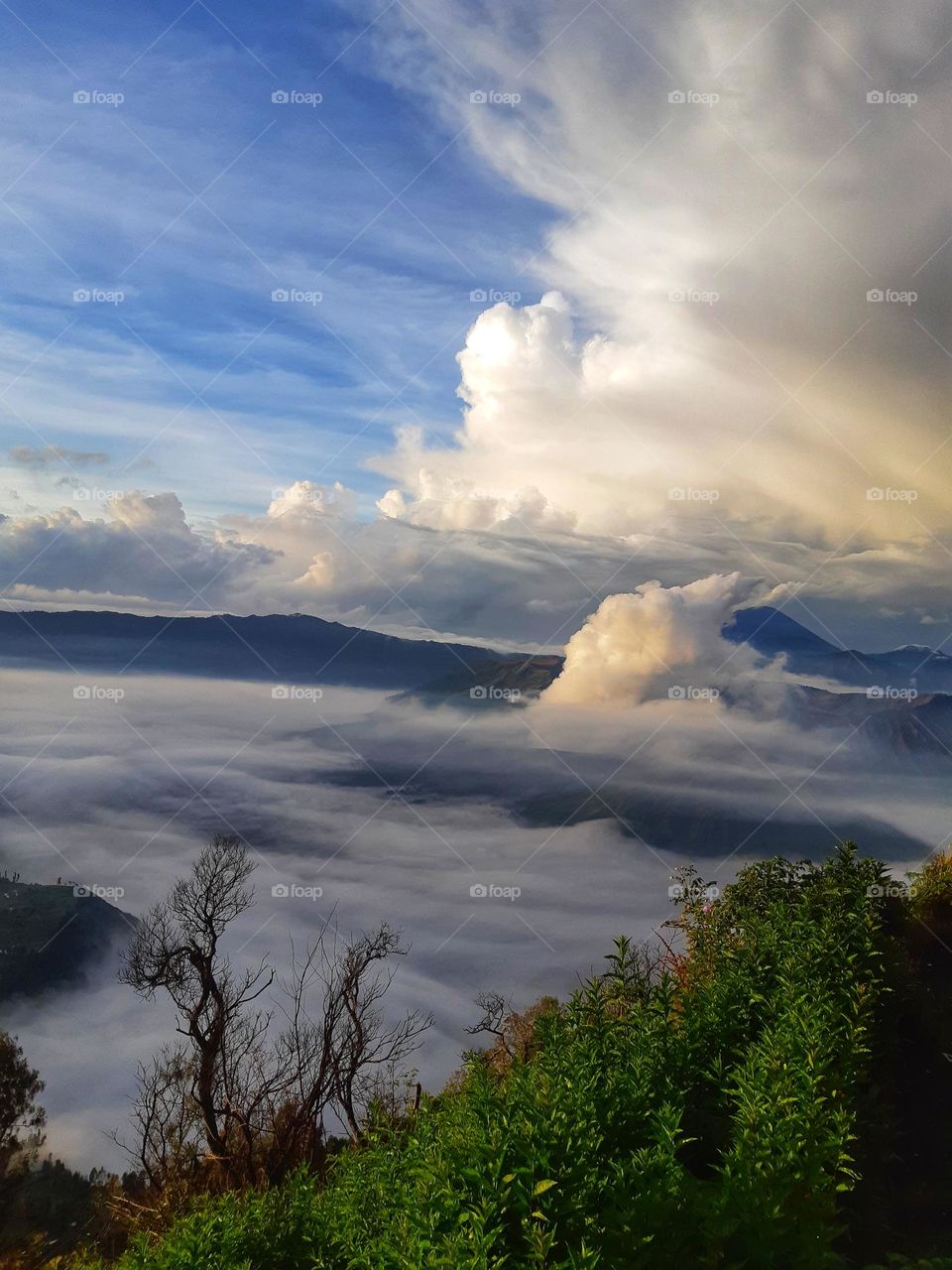 Beautiful sunrise in the mountain