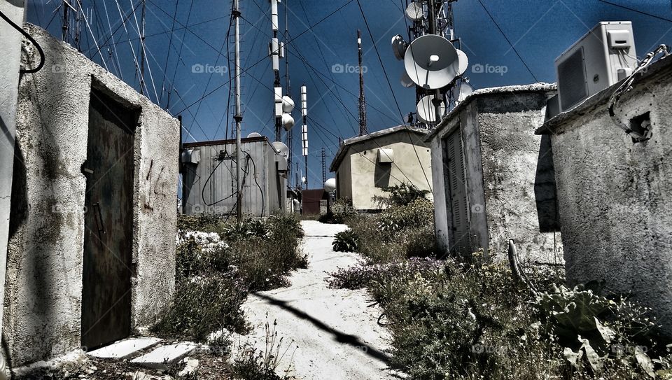 derelict stations. on Greek mountain 