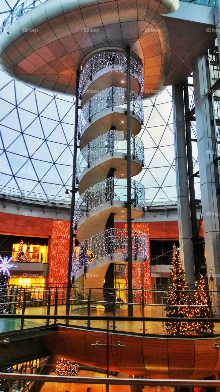 Christmas,2016 in Victoria square shopping centre in Belfast