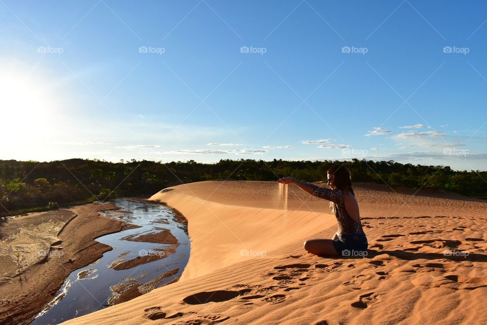 Golden sand at Jalapão dunes - Brazil