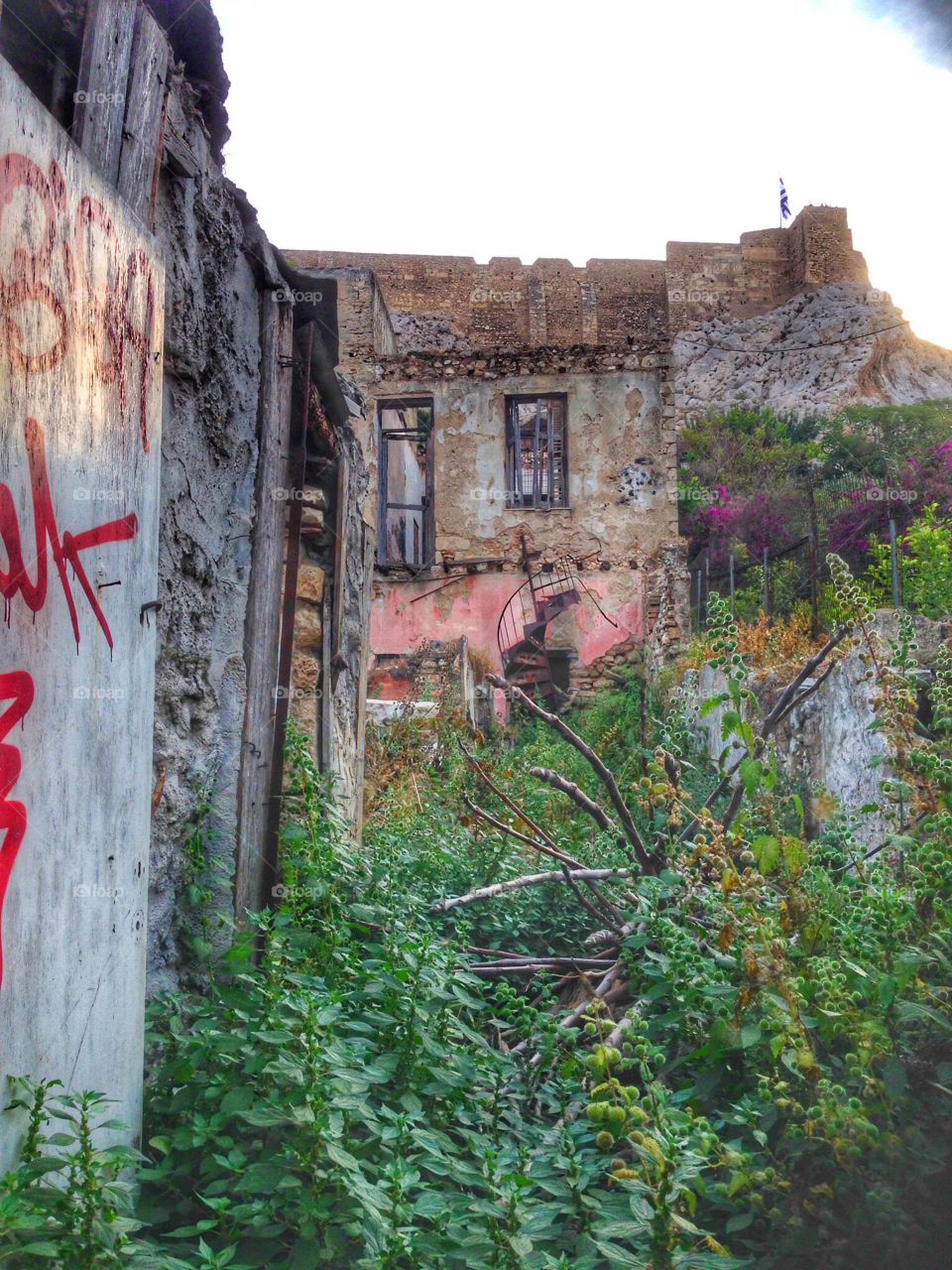 House ruins near the Acropolis