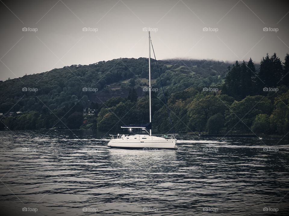 lake Windermere on a very cloudy day