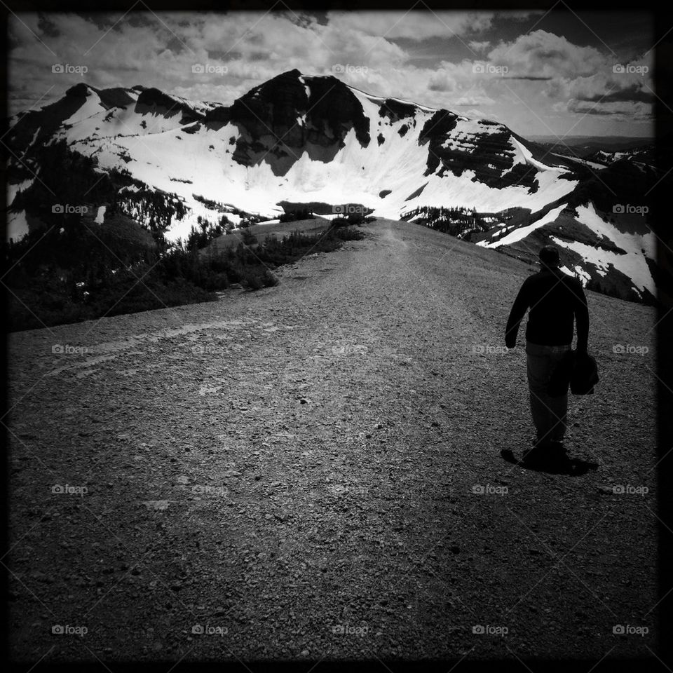 Walking to the mountain