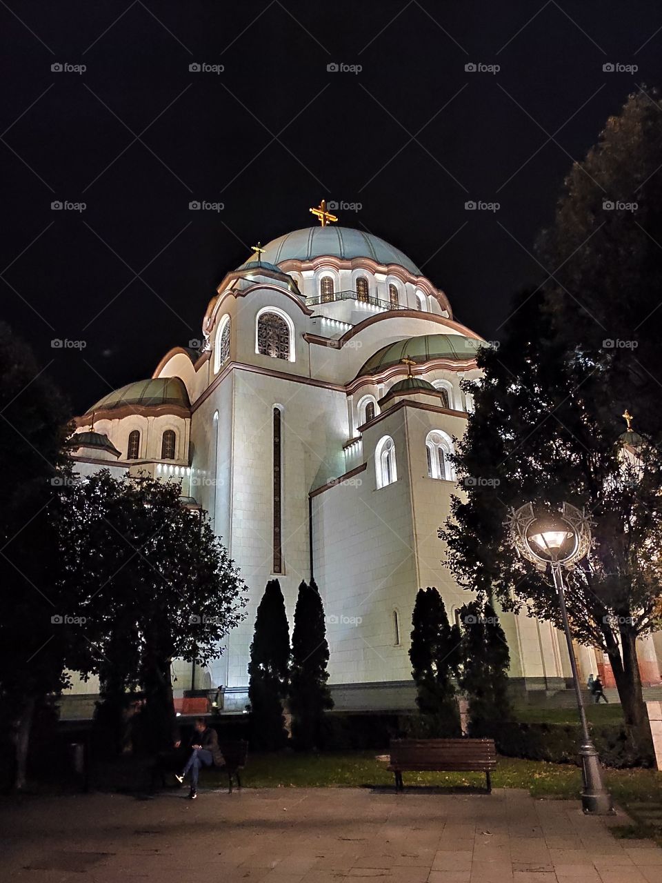 Saint Sava Temple Belgrade nights