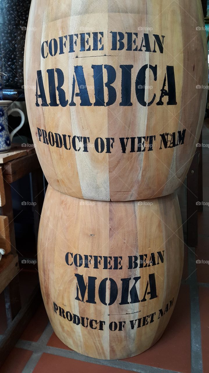 coffee bean barrel