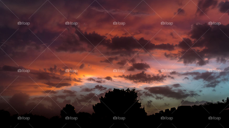 Dust storm sunset 