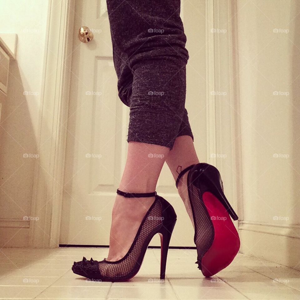 Shoe Gods. My first and only pair of red-bottom Louboutins.