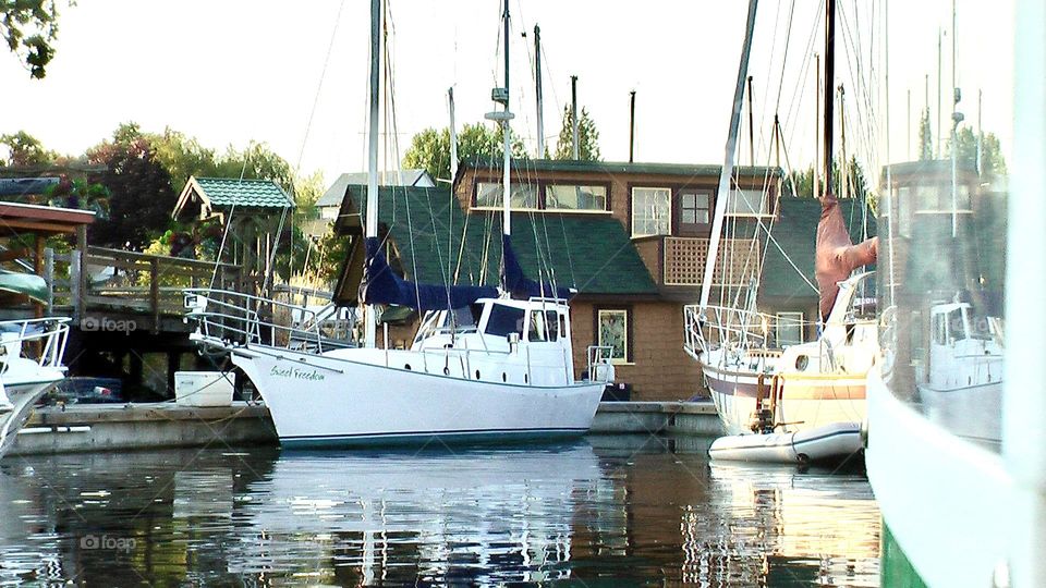 Boats docked in Seattle, Washington 