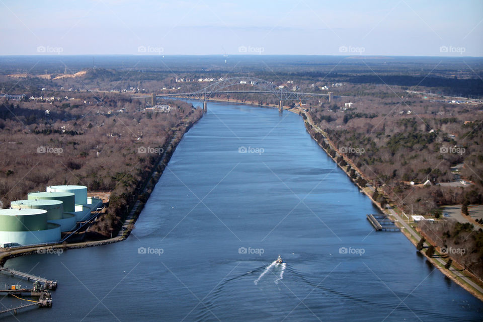 Cape Cod Canal aerial view