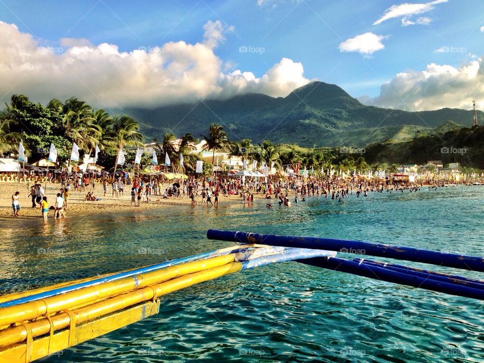 Crowded Beach for Summer
