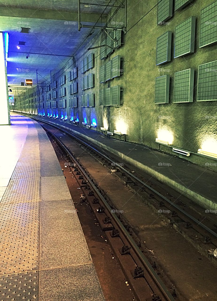 Platform at Antwerp central station 