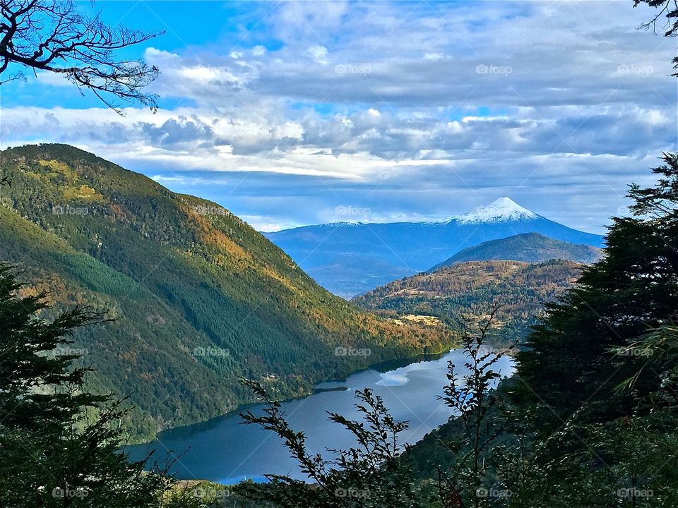 Volcano Villarrica in southern Chile