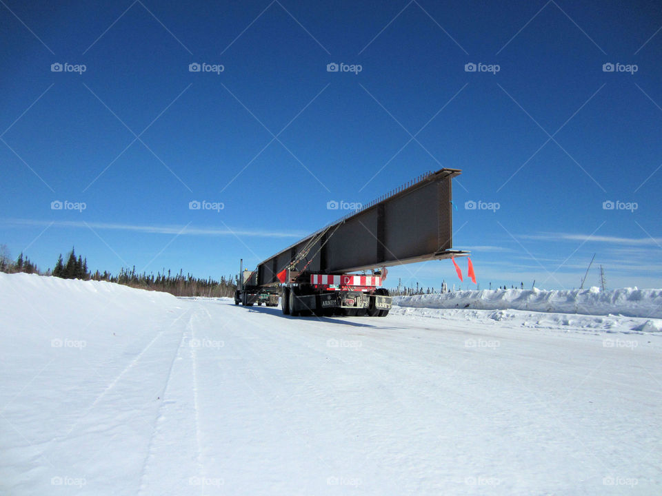 winter road oversized load