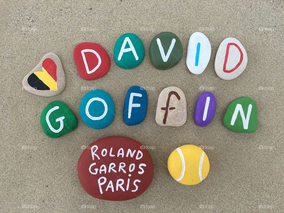 David Goffin, belgian professional tennis player at Roland Garros