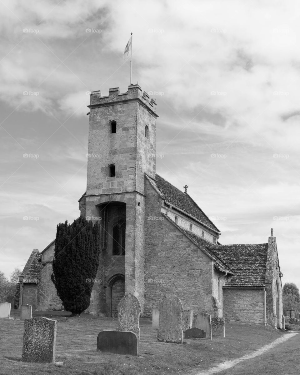 St. Peter’s Church in Monochrome, Swinbrook, Oxfordshire 