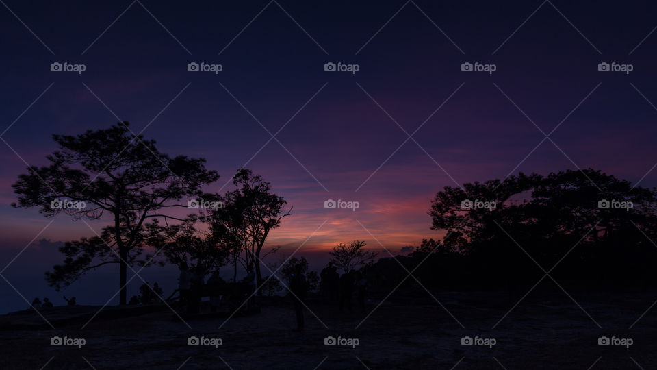 Sunset at the cliff