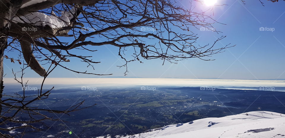 View on the city from the mountain