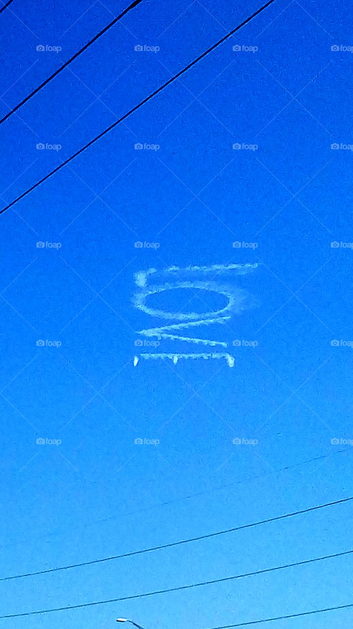message written in sky