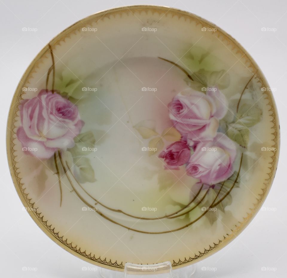 R S Germany rose plate