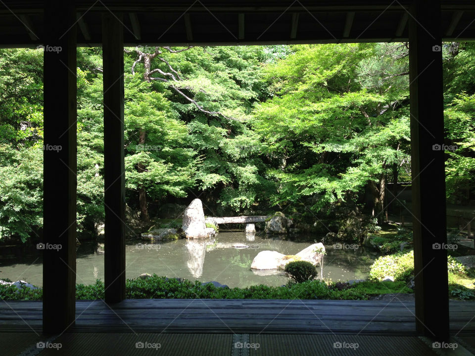 Japanese Garden "Renge temple". in Kyoto